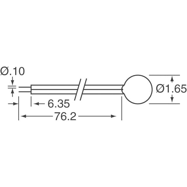 MC65G104C Amphenol Thermometrics  Temperature Sensors - NTC Thermistors